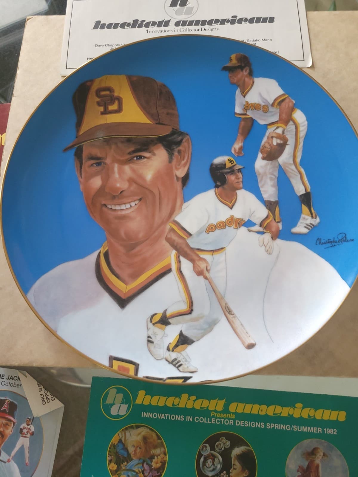 Steve Garvey 1983 Plate 3888/10,000 Signed Hackett American Original Box-Papers 5