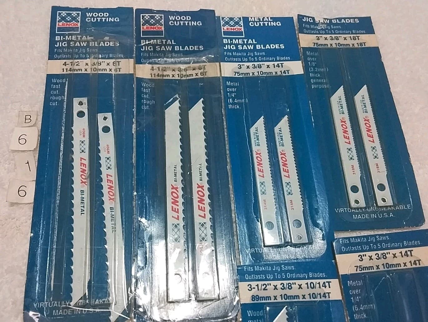 14PC LENOX WOOD &METAL BI-METAL UNIVERSAL JIGSAW BLADES USA 🇺🇸 2
