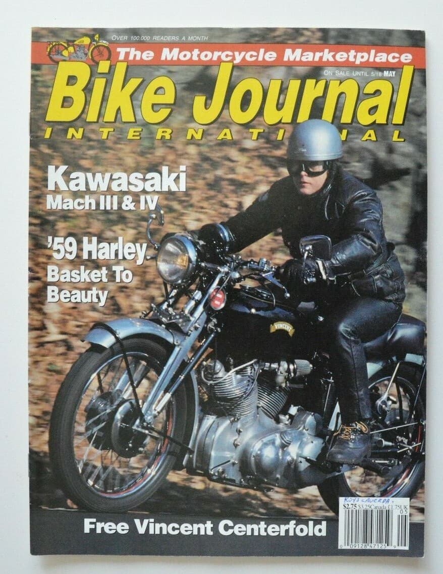 BIKE Journal International May 1993 Harley XLH Vincent Rapide Honda CB750 1979