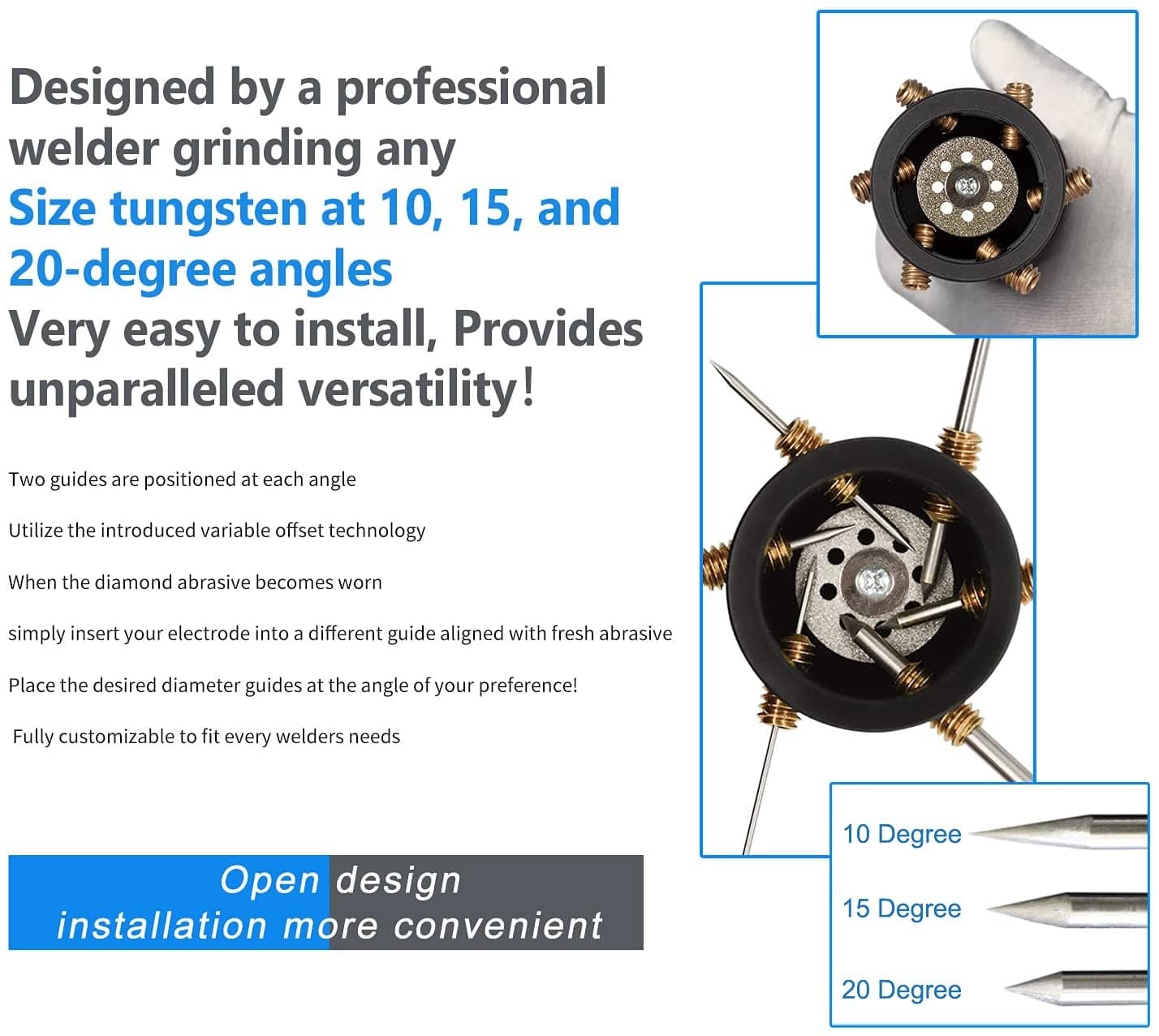 GR-12 TIG Welding Tungsten Electrode Multi-Angle Offsets Sharpener Grinder Tool 4