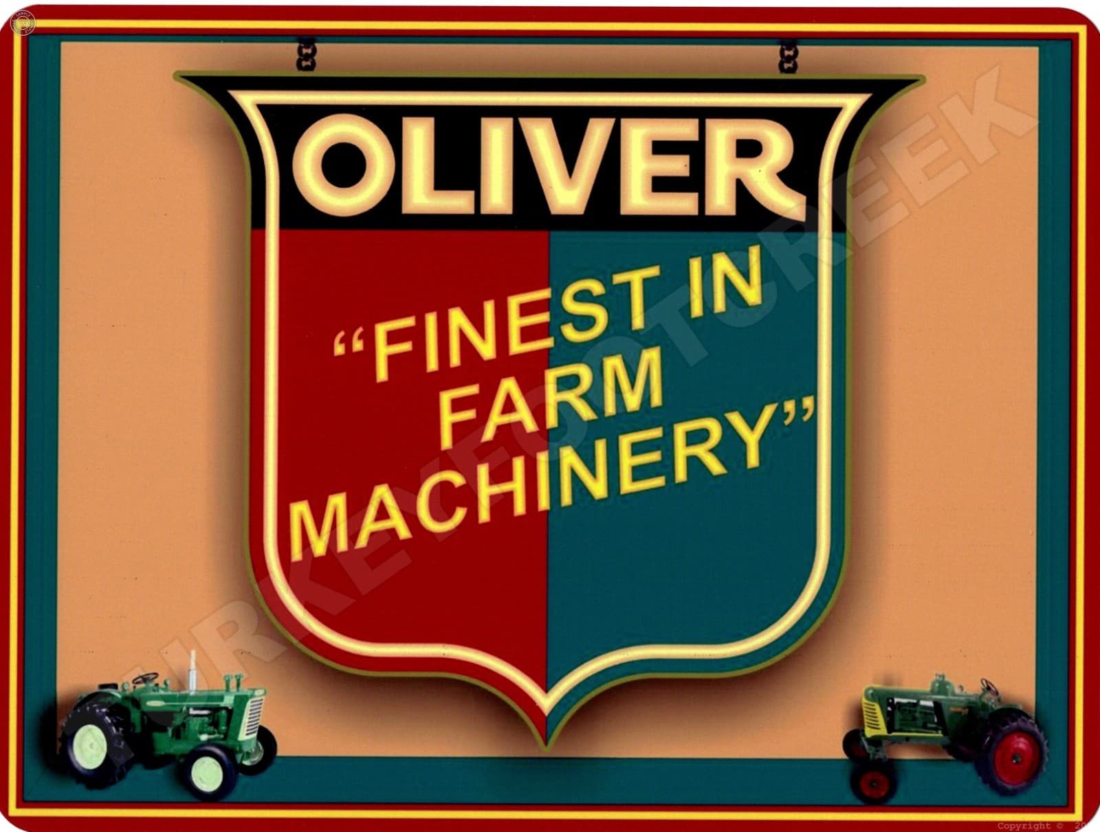 Oliver Tractor Finest 9" x 12" Metal Sign