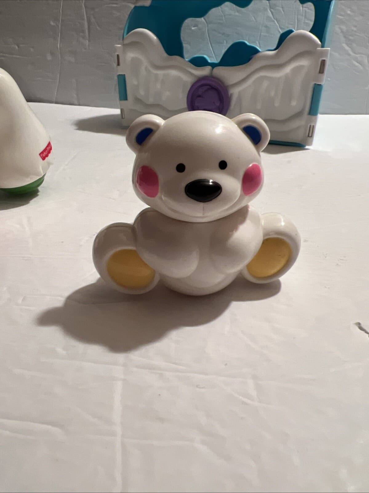 Fisher Price Amazing Animals Arctic Friends Mother & Baby Polar Bears Sounds GUC 4