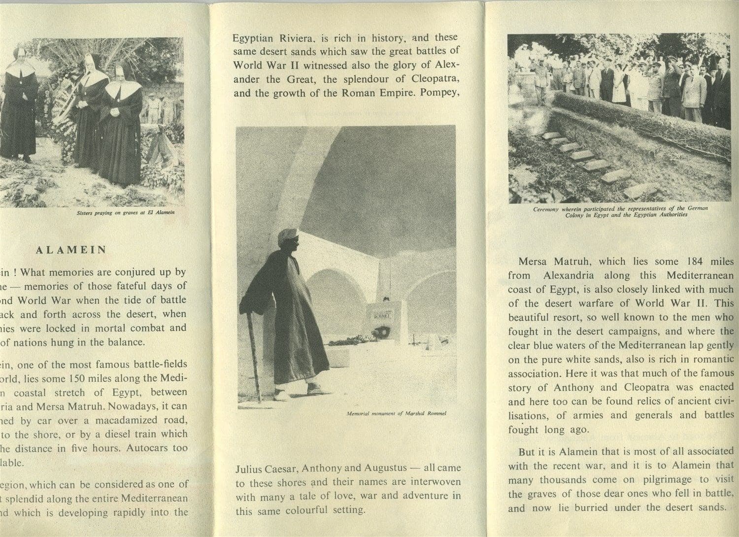 Alamein Egypt Tourist Brochure 1950's World War 2 Battlefield 2