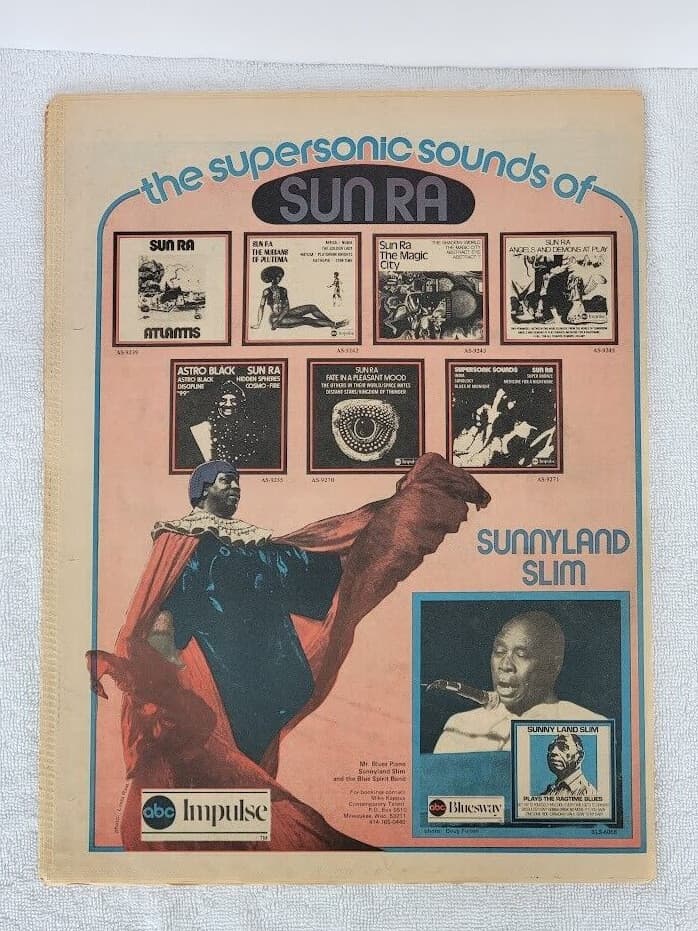 Rare 1974 Ann Arbor Sun Blues and Jazz Festival Large Program Historical Item!! 2
