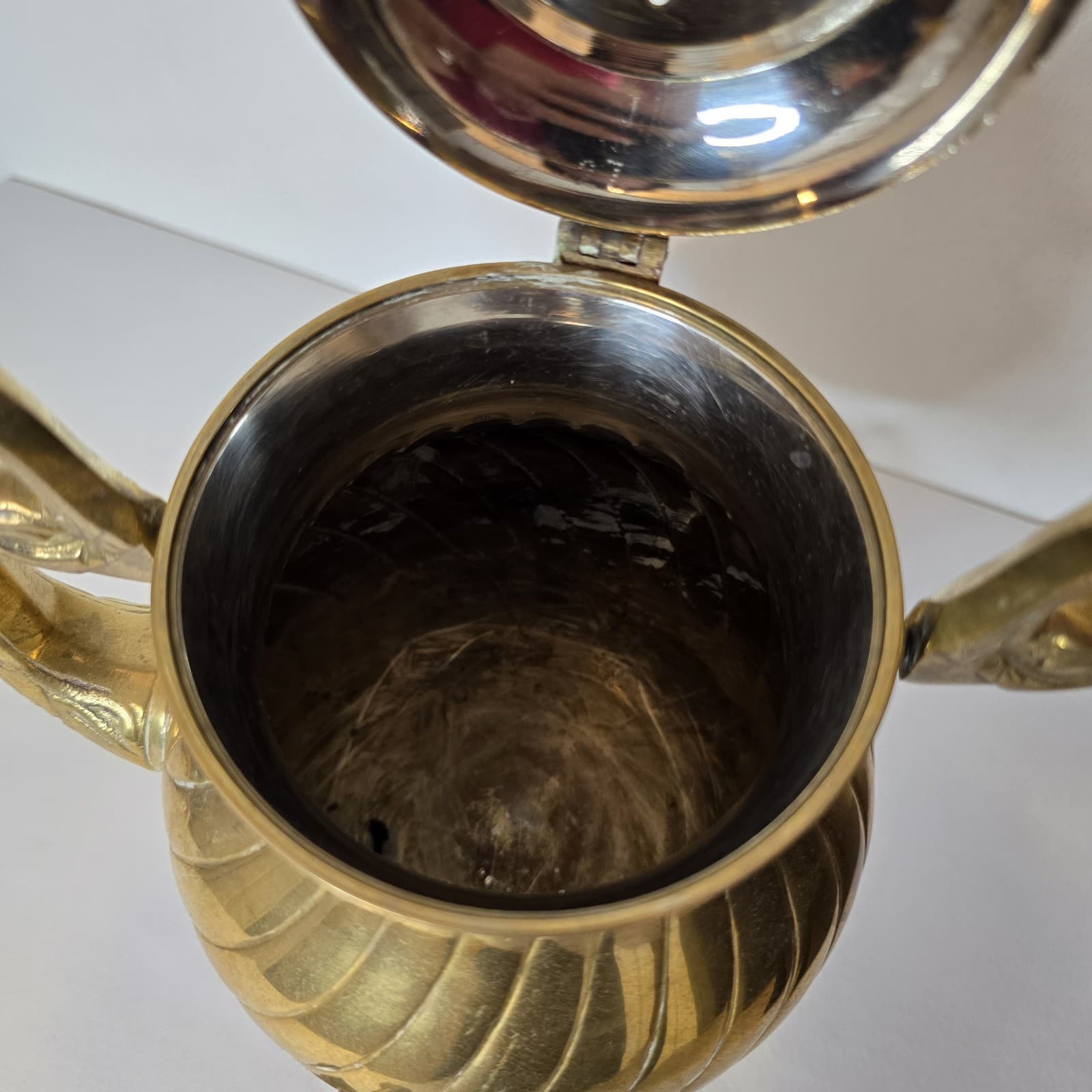 Vintage Brass Spirit Kettle/ teapot with stand and spirit burner 6