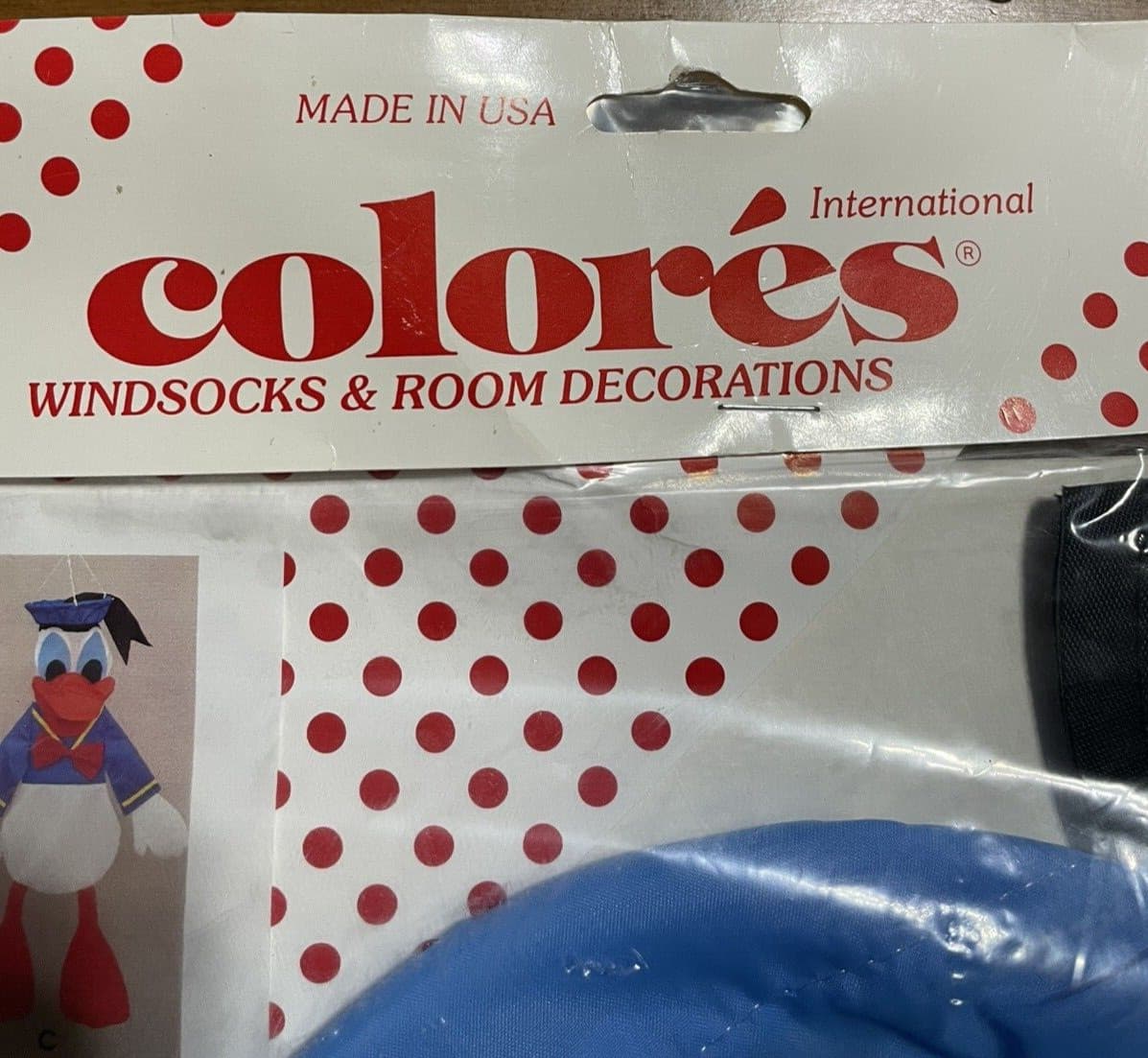 Disney Mickey & Minnie Characters Windsock Colores 100% Nylon Made in the USA 4