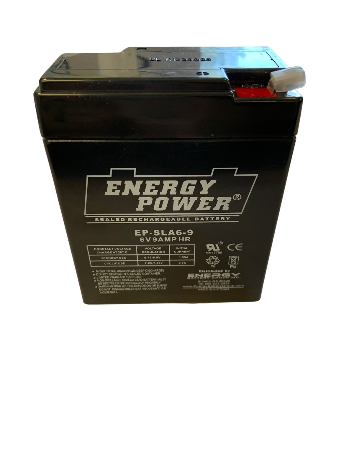 Energy Power EP-SLA6-9 6V 9AH Sealed Lead Acid AGM Battery Rechargeable SLA