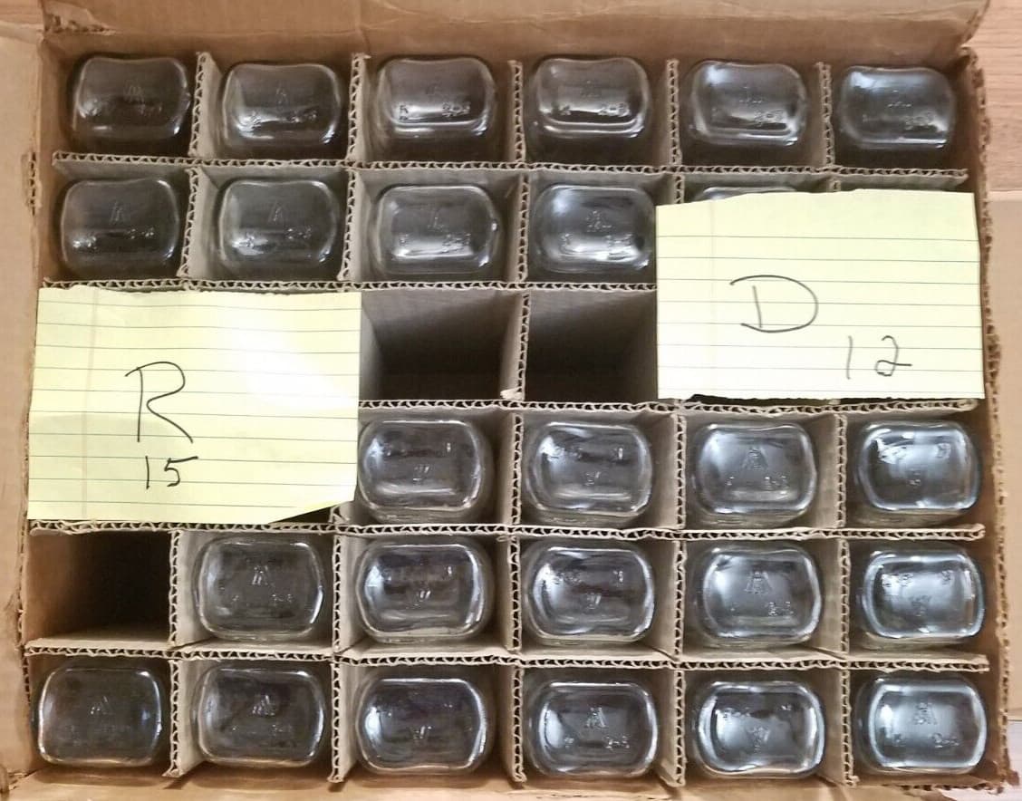 Vintage Glass Baby Bottle Rabbits And Dogs LOT Of 27 Hazel Atlas New Old Stock 3