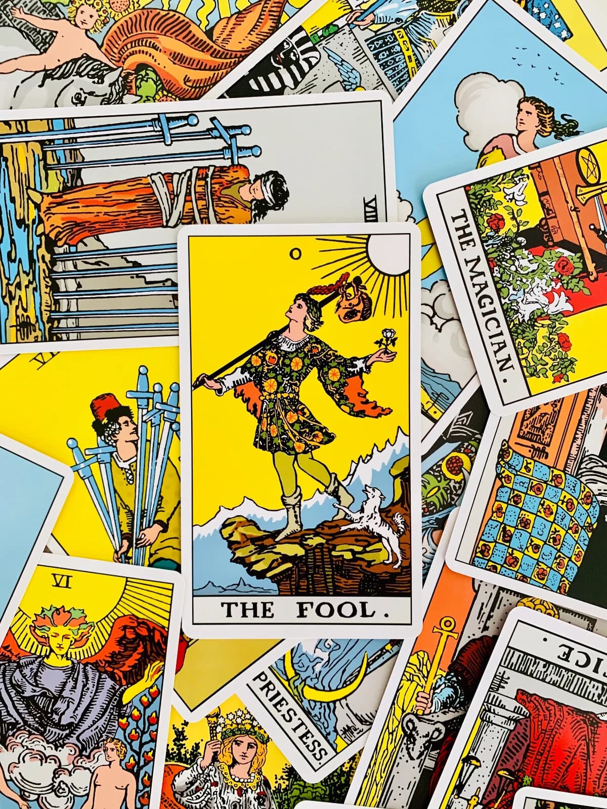 1910 Vintage Classic Tarot Guidebook Standard 78 Cards Gold Tin with Red Graph 6