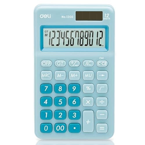  Standard Function Basic Calculator, 12 Digit Desktop Calculator Small Blue 2