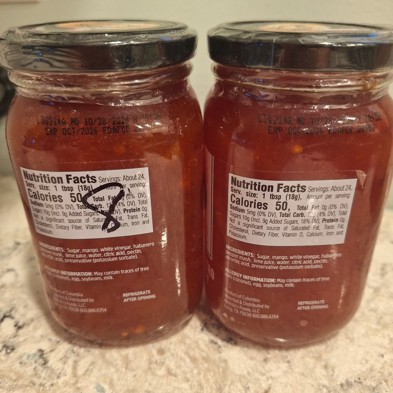 2 x Melinda's Whole Fruit Preserves MANGO HABANERO PEPPER Jelly Jam 10/2026 NEW  2