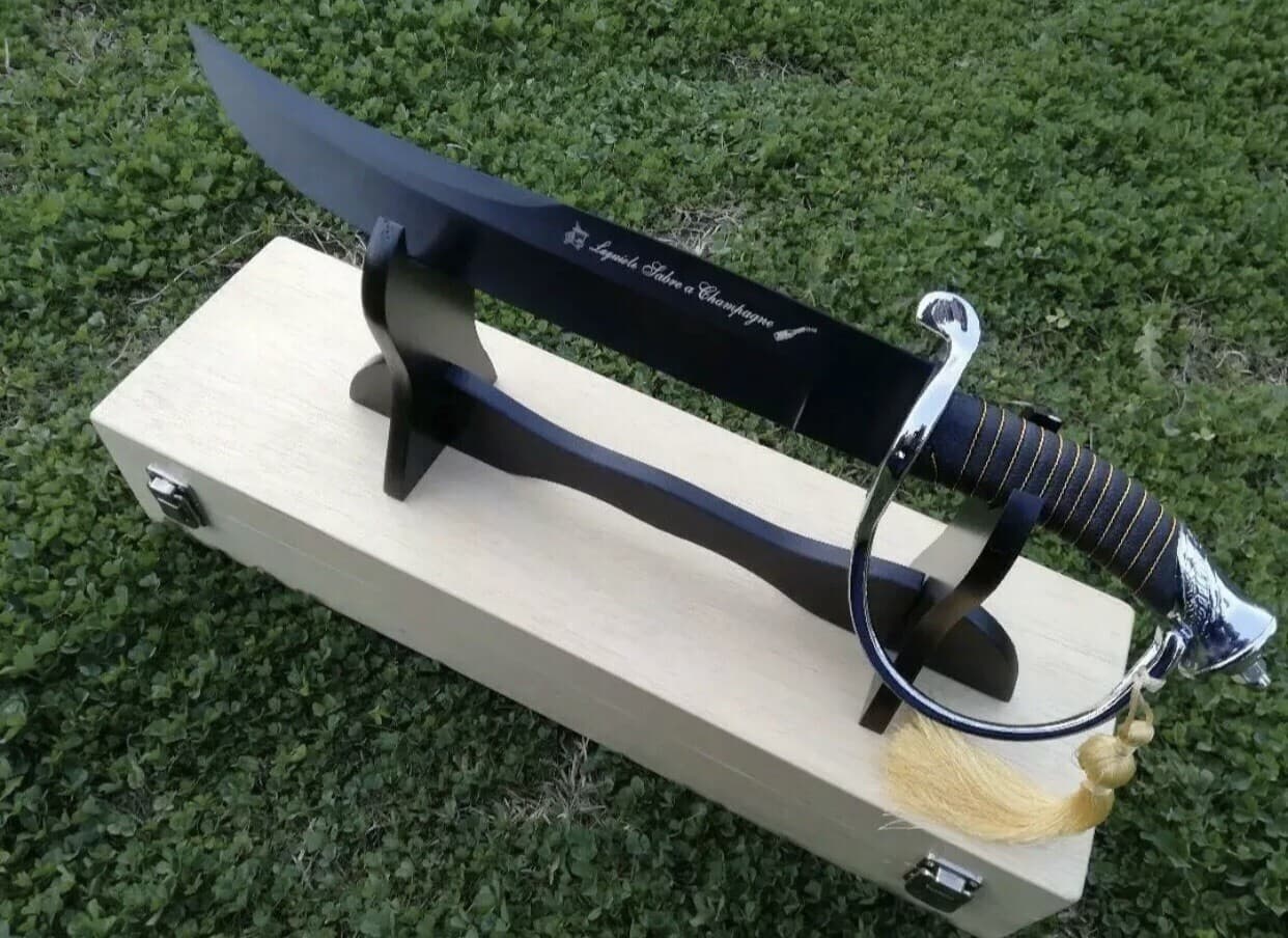 Laguiole Handmade Champagne Sabre Sword  Limited Edition With Stand And Gift Box 2