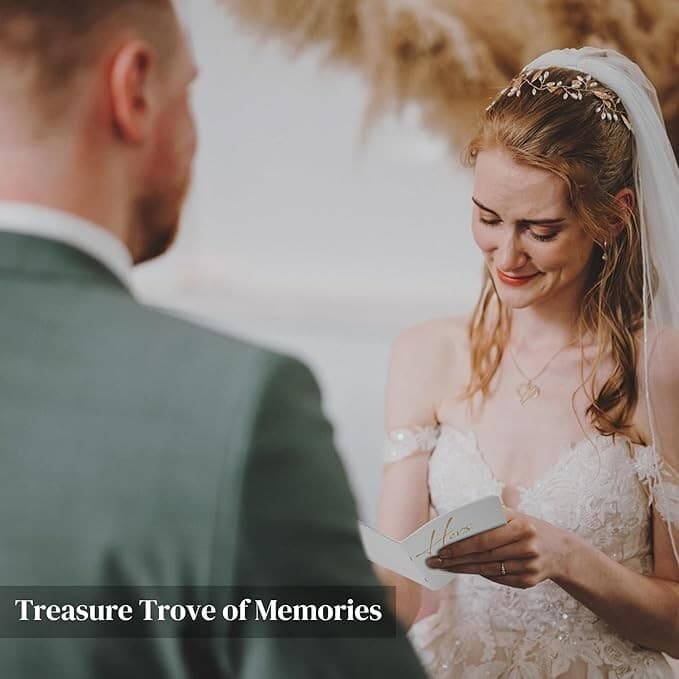 Wedding Vow Book - Vow Books His and Hers 5.5"×4" Set of 2 Black and White /Gold 3