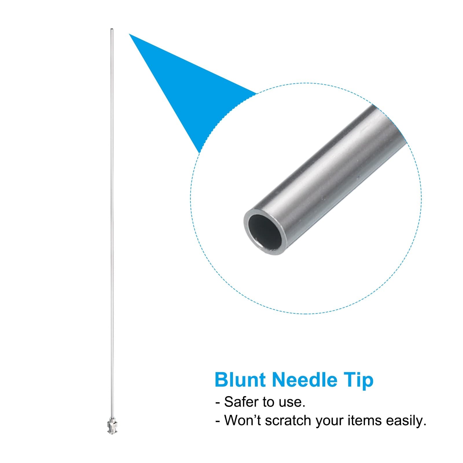 10Pcs 14Gax12" Blunt Dispensing Needle Tips Stainless Steel Silver 5