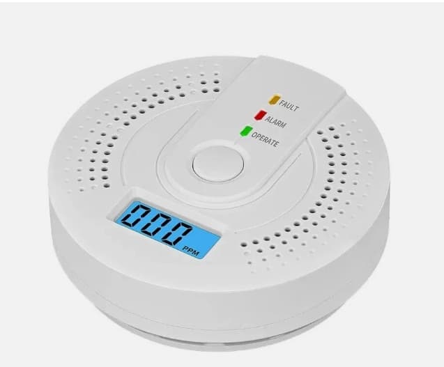 Carbon Monoxide Warning Alarm Sensor LED Digital Battery Powered 5