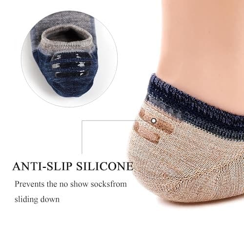  No Show Socks for Men/Women Short Cotton Casual Anti-Skid Non Slip Low Cut  3