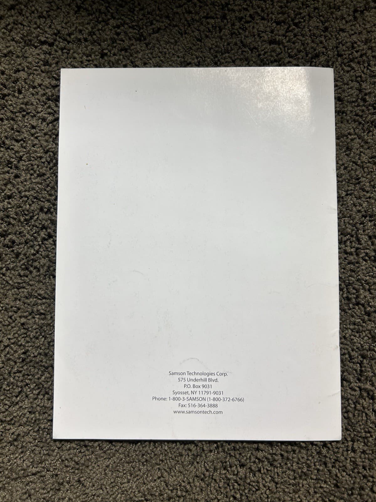 Owners Manual Samson Servo 120A Amp 2-Channel Power Amplifier Instruction Book 2