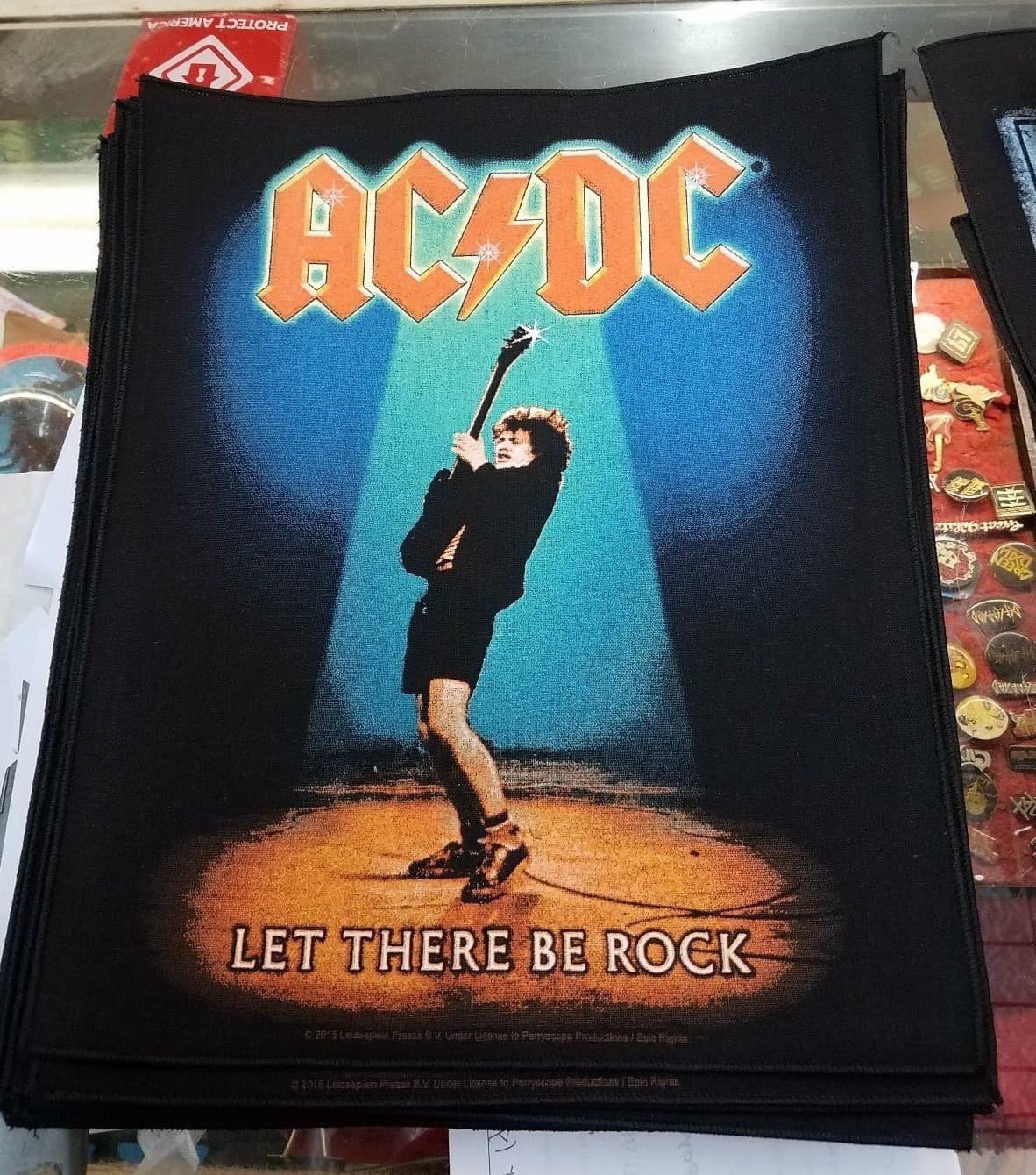 AC/DC ANGUS BACK PATCH NEW RARE COLLECTABLE WOVEN ENGLISH IMPORT BACKPATCH