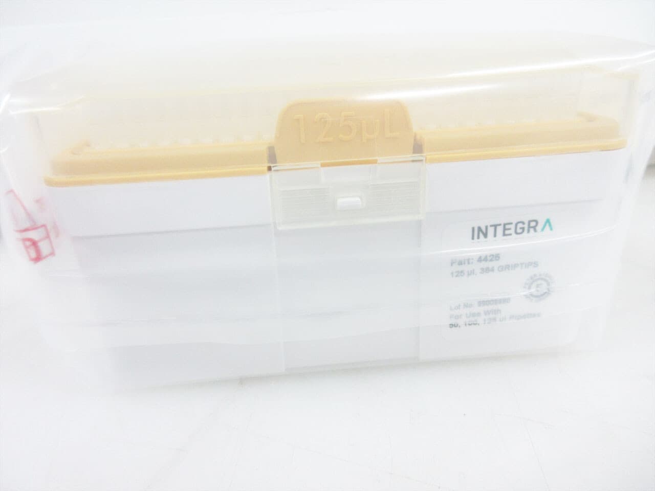 BOX INTEGRA 4425 FIVE RACKS OF 384 125 uL PIPETTE TIPS GRIPTIP FILTER STERILE 5