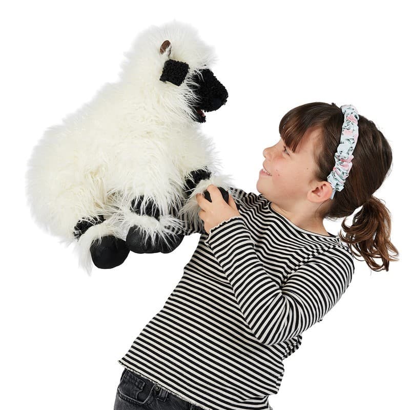 Folkmanis Sheep Valais Blacknose Hand Puppet 4