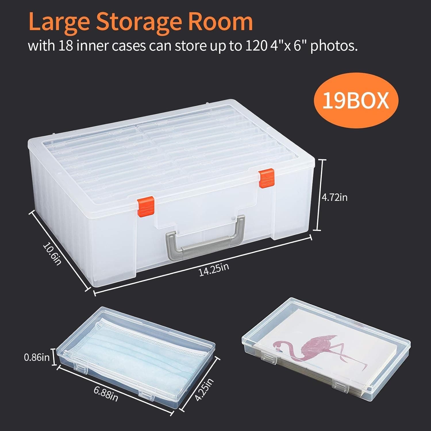 Clear Photo Storage Box - 18 Acid-Free Organizers for Stunning Displays 6