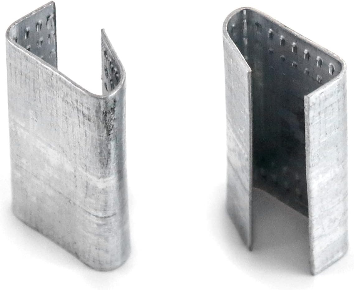 Seals for 1/2" Strap Width Steel Strapping, 500 Pcs Metal Clips for Firmly Secur 2