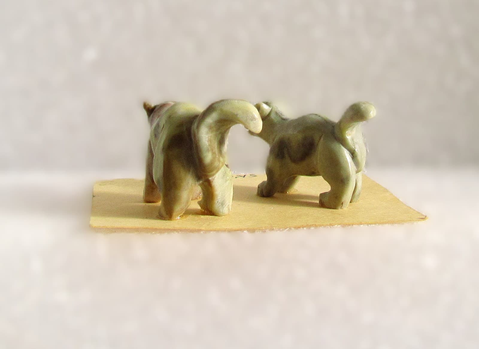 Native American tiny carved Skunk Fettishes by Herbert Davis Navajo 2