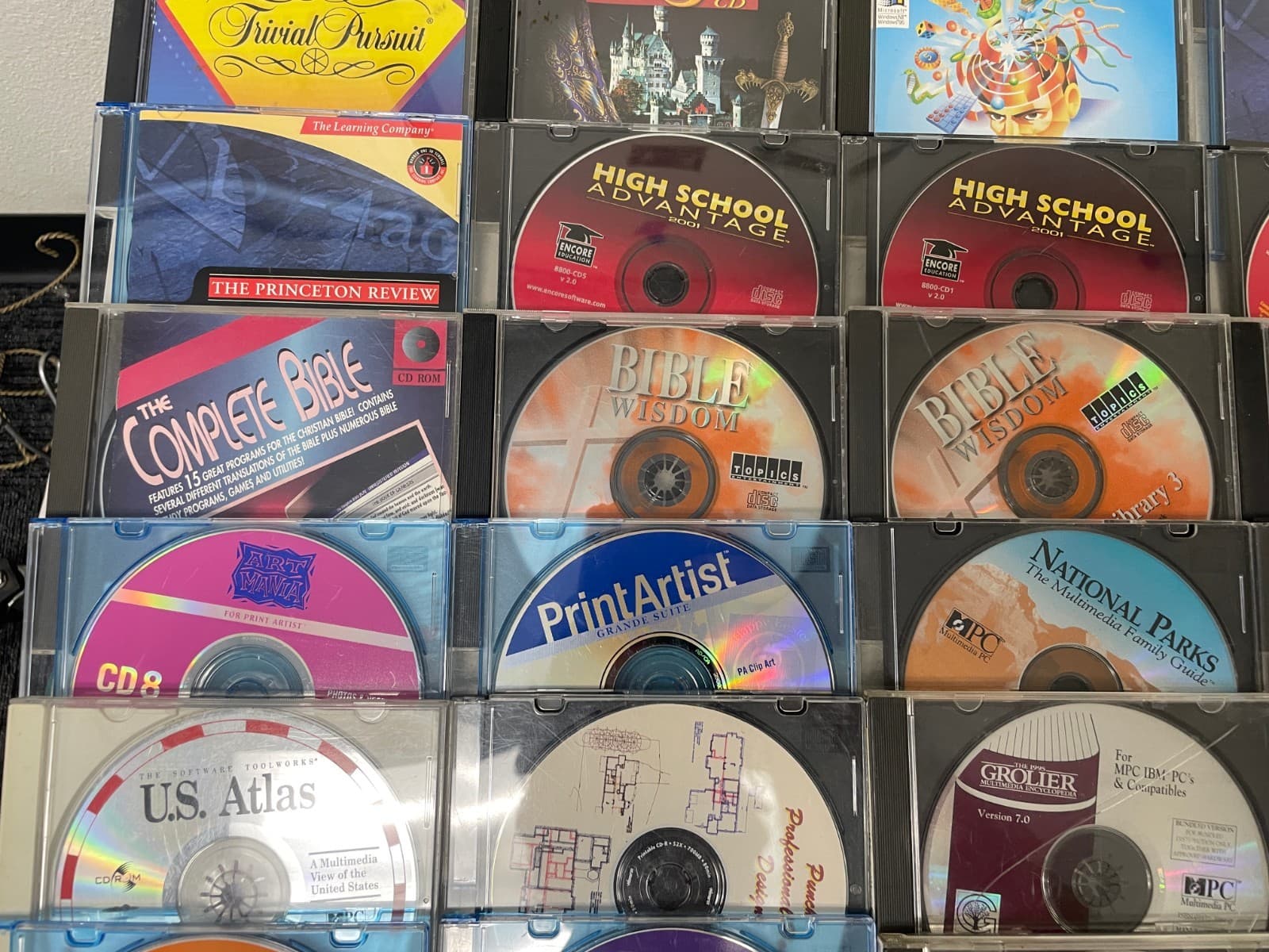 Vintage Lot of Mixed CDs-ROM Games andSoftkey 1995 Windows & Macintosh #1 5