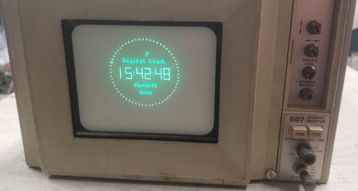 Vector Display XYZ  PERFECT Tektronix 607  X-Y and Z brightness Store mode or RT 3