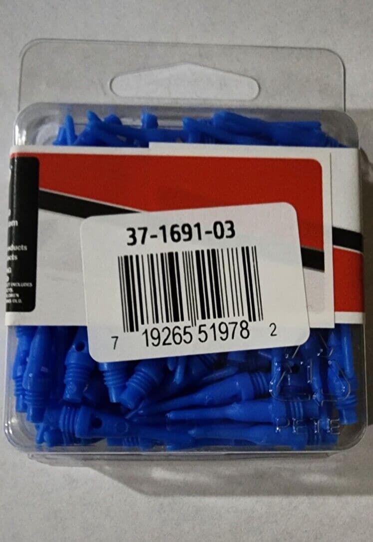 100 count Viper 2BA Tufflex Tips S.S. Super Short Blue Soft tip Dart Points, USA 2