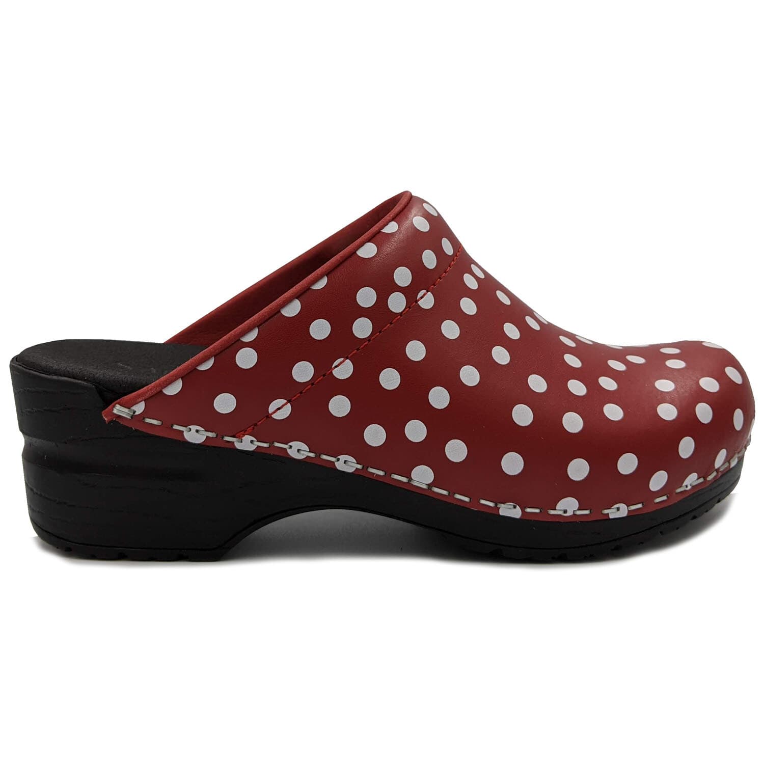 Sanita 'Fenja Spotty' Flexible Clogs in Red (Art:457048)