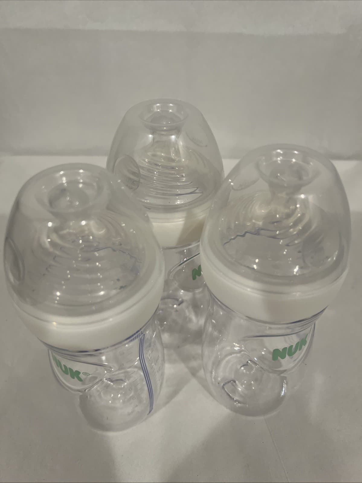 NUK Simply Natural Baby Bottles 3 Count 9oz  White - New 3