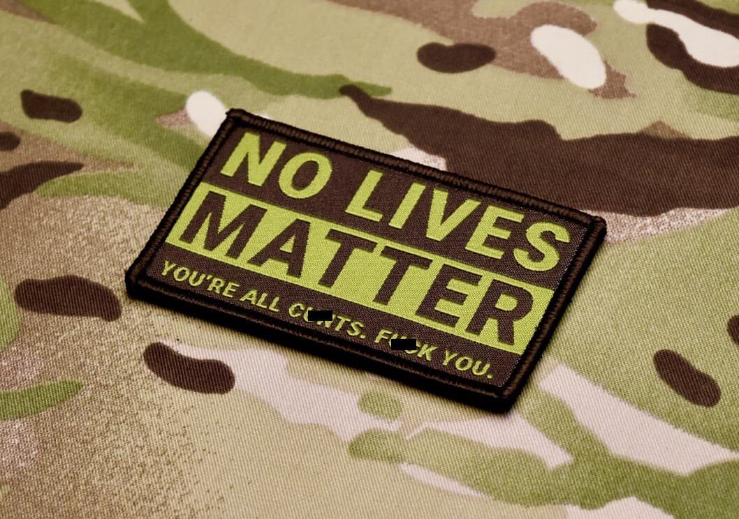 Subdued No Lives Matter Woven Morale Patch Multicam Parody NLM Hook Loop 2