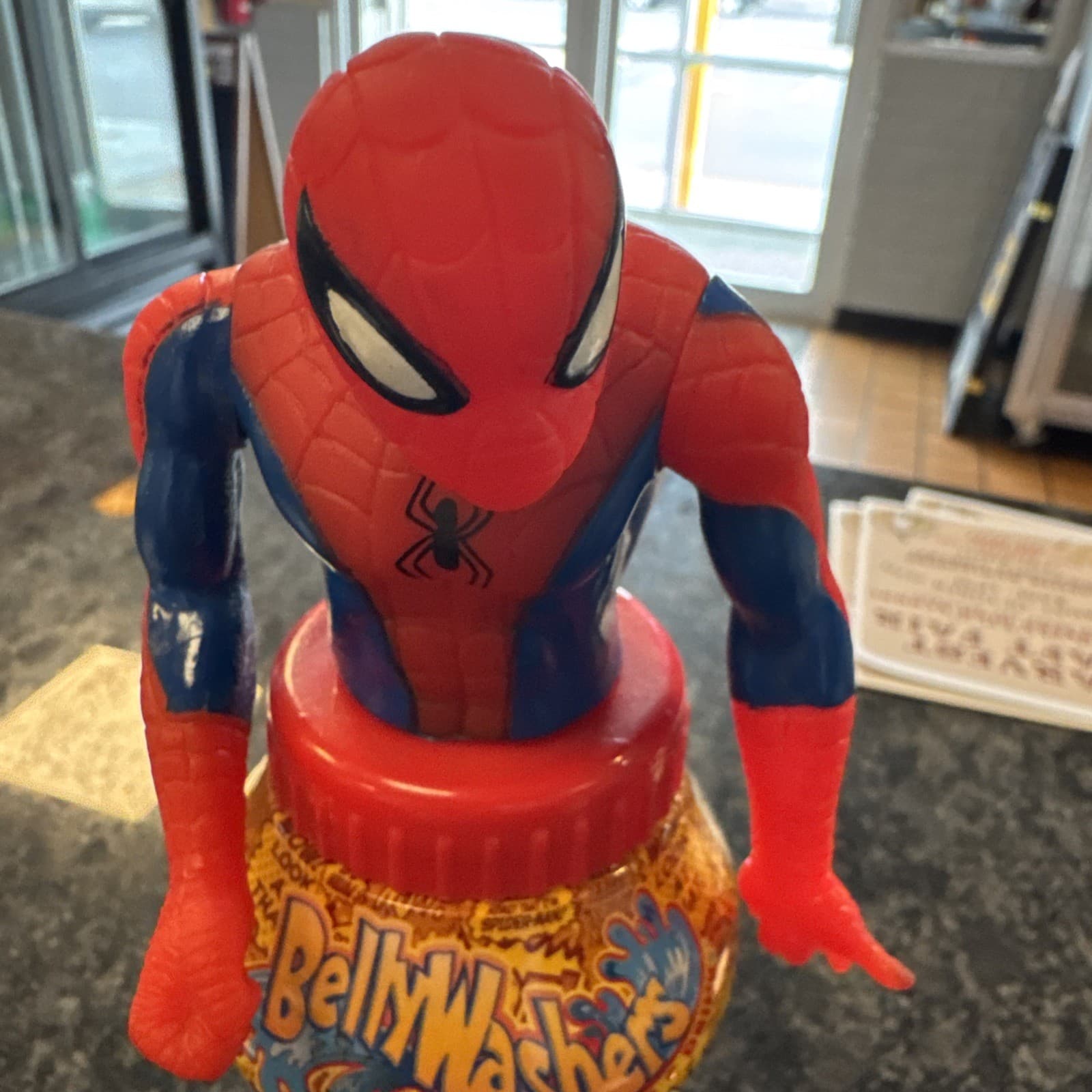 Spider-Man Spiderman Vintage Marvel BellyWashers Empty Drink Bottle 2001 2