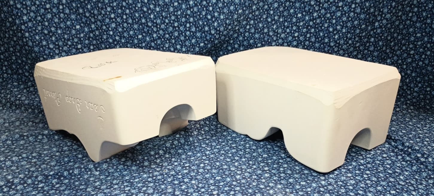 Vintage Ceramic Slip Mold Set Klowns by Kay Large Teardrop Pierrot Sweetheart 6