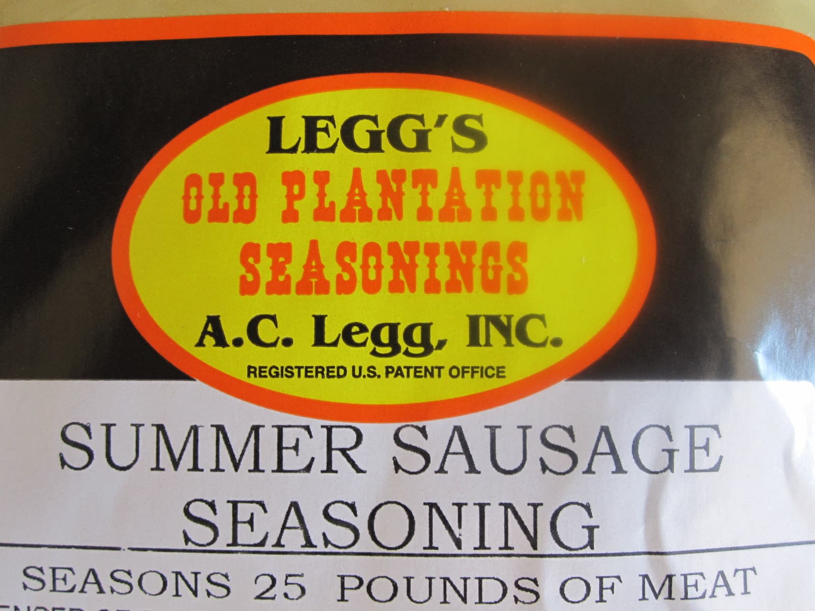 AC Legg Old Plantation Summer Sausage Seasoning for 100 lbs of meat 2