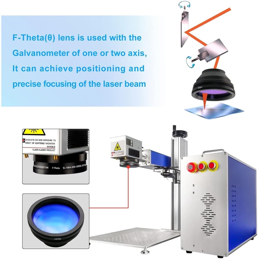 70-300mm 355nm F-theta Scan Lens Field Lens For 10W 15W UV Laser Marking Machine 5