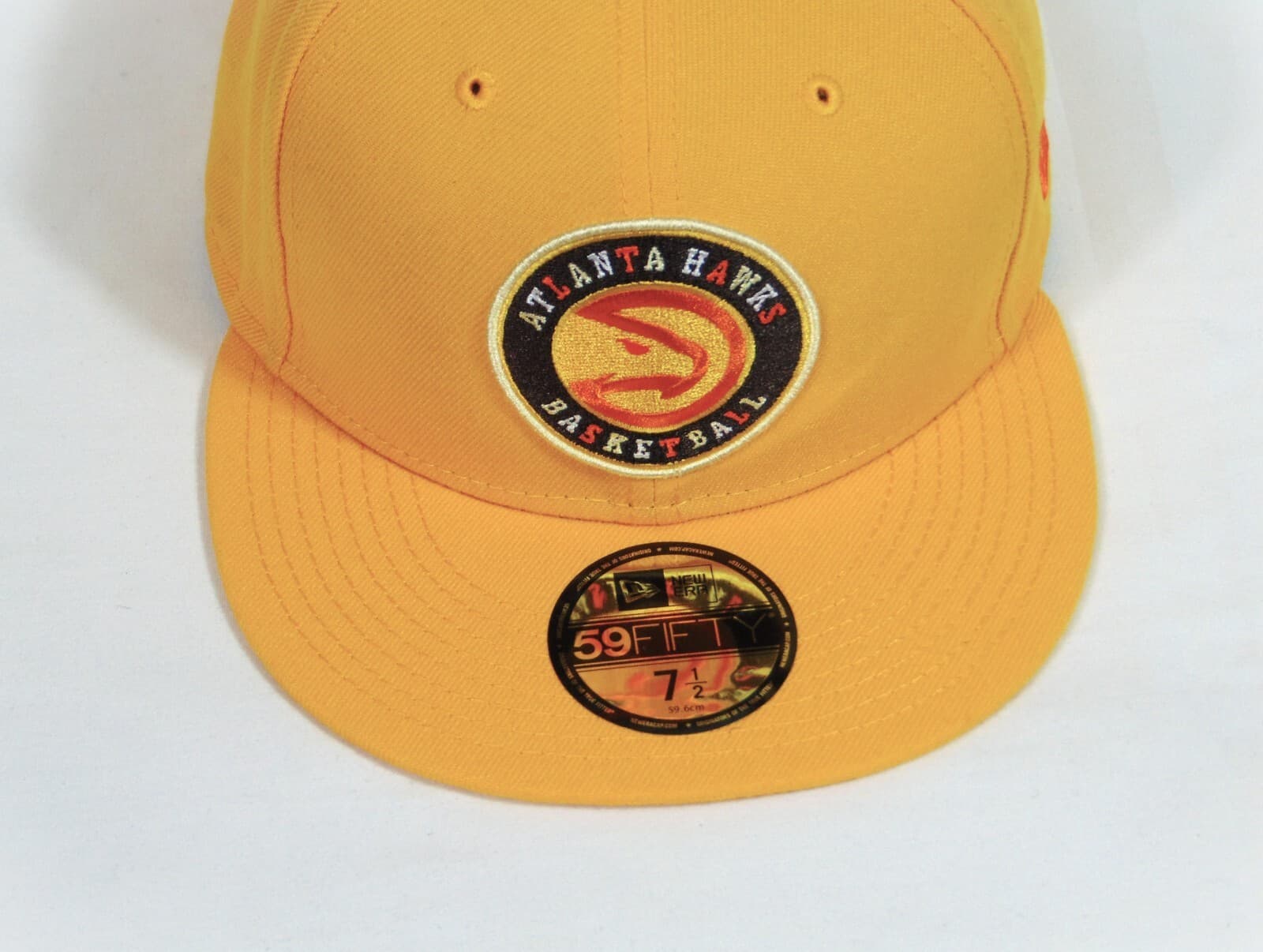 New Era NBA Atlanta Hawks 2021 Spooky Treat Candy Corn 59FIFTY Hat Sz 7 1/2 RARE 5