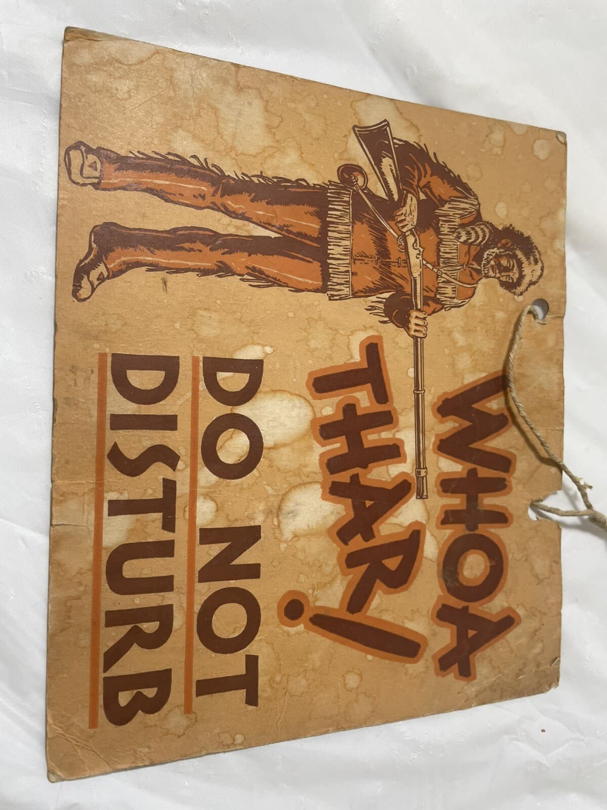 Shirley Savoy Hotel Do Not Disturb Original Sign Long Rifle Coon Hat Denver CO 6