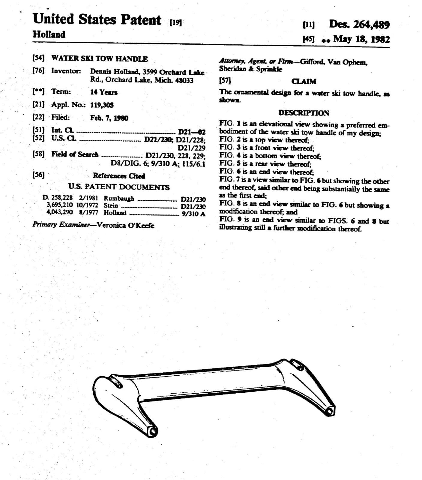 1970's Vintage Water Ski Tow Rope "The Performer" PATENT 4043290 6