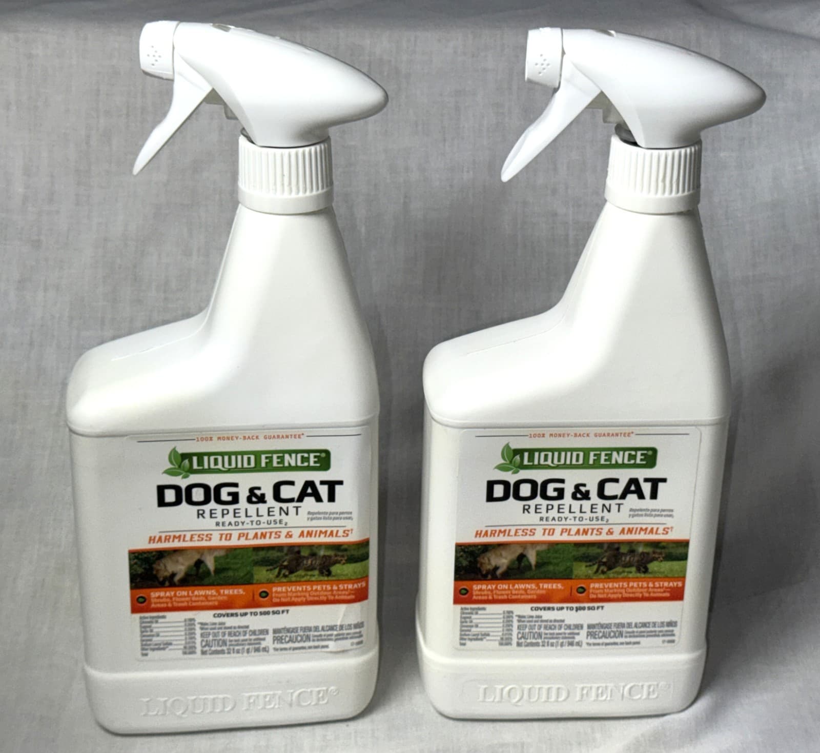 Lot 2 Liquid Fence Dog & Cat Animal Pet Repellent Ready-to-Use 32 oz Bottles NEW