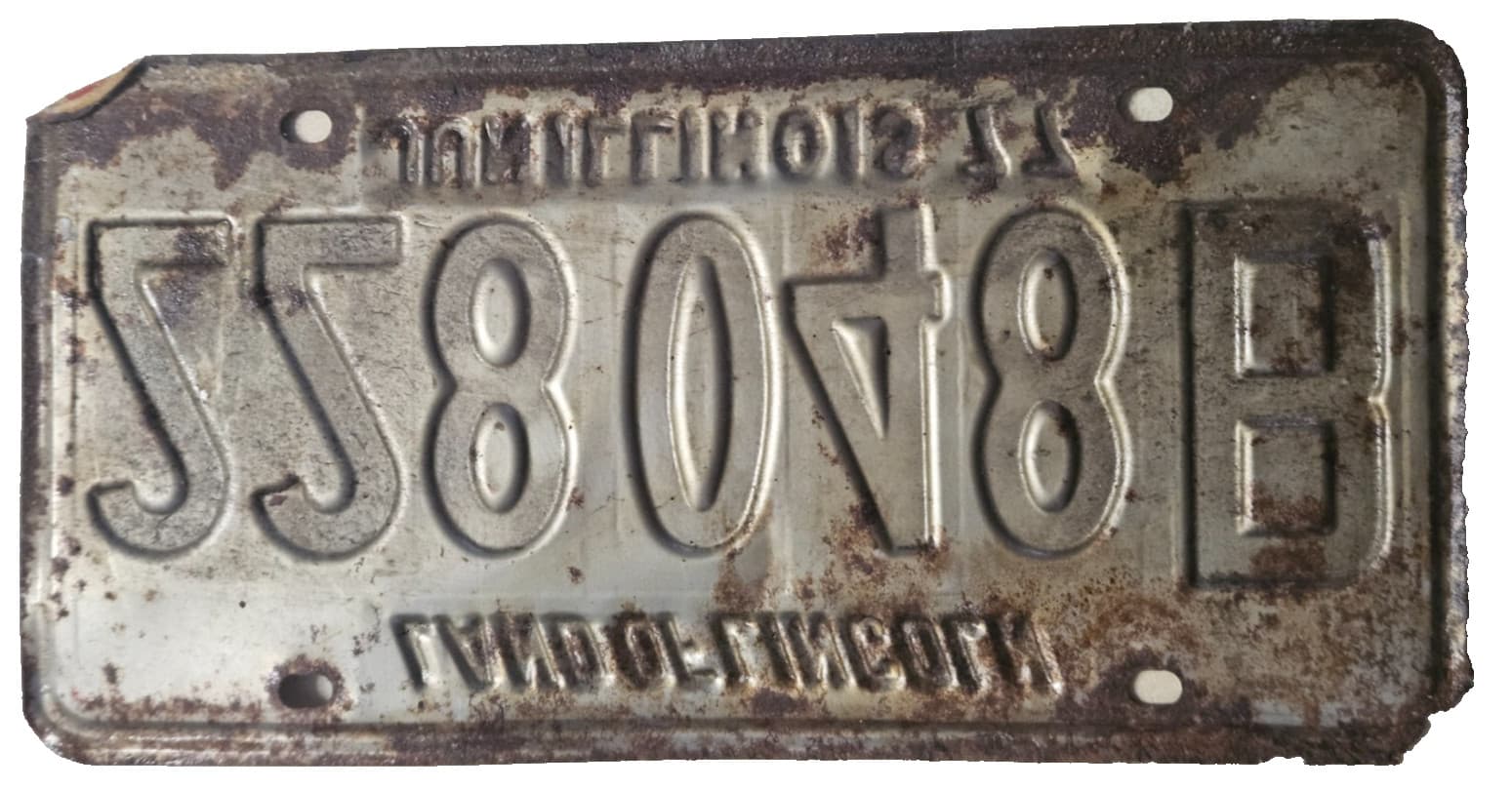1977 ILLINOIS 228048B License Plate Land of Lincoln 2