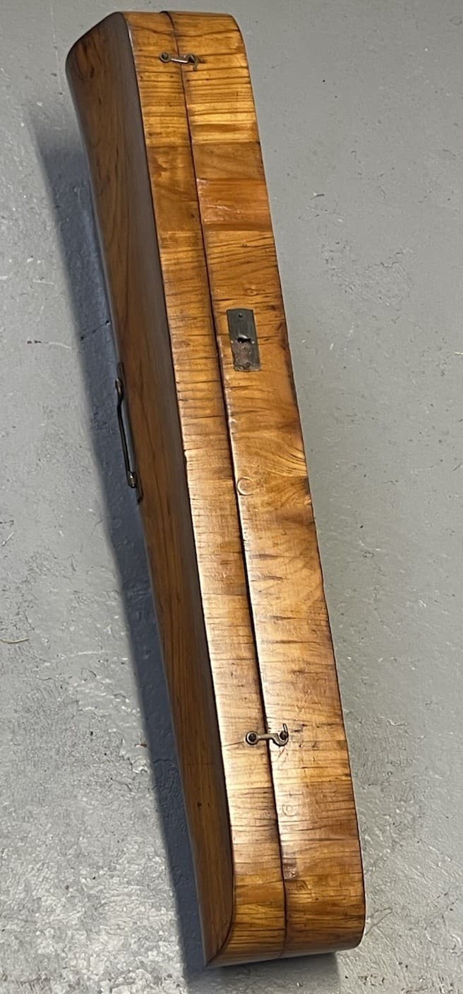 Beautiful 19th Century Violin Case With Banded Veneer. Original Hardware. 4