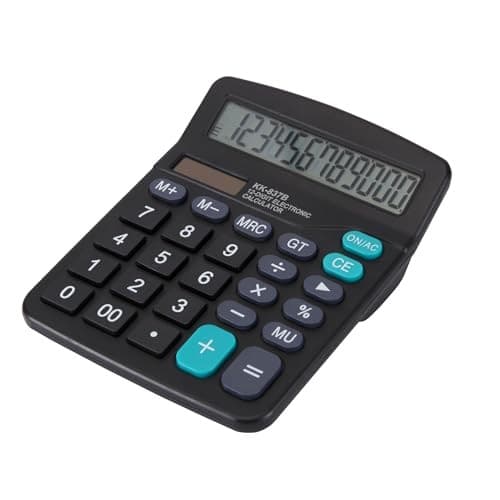 Desk Calculator 12 Digit Office Calculators with Large Screen Display, Dual  3