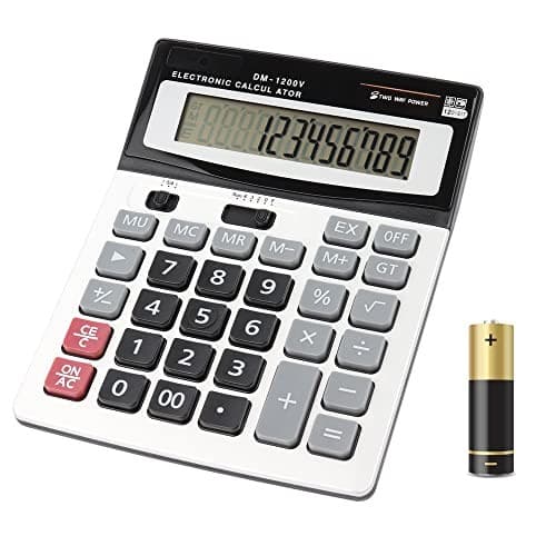 Large Electronic Calculator Counter Solar & Battery Financial Calculator x 1 2