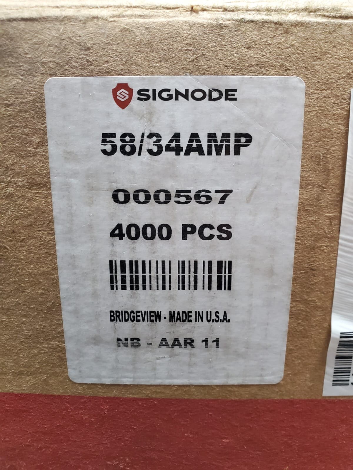 1000 PIECES - SIGNODE Nestack Steel Strapping Seals 58/34AMP #000567, 5/8" 4