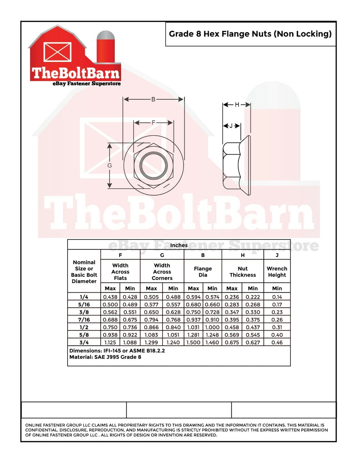 3/8"-16 Grade 8 Smooth Hex Flange Nuts Coarse Black Phos & Oil (Pick Qty) 2