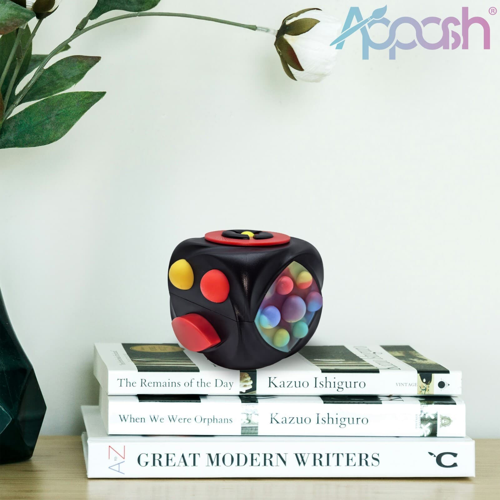 Fidget Cube Stress Anxiety Pressure Relieving Toy for Focus[Black] 5