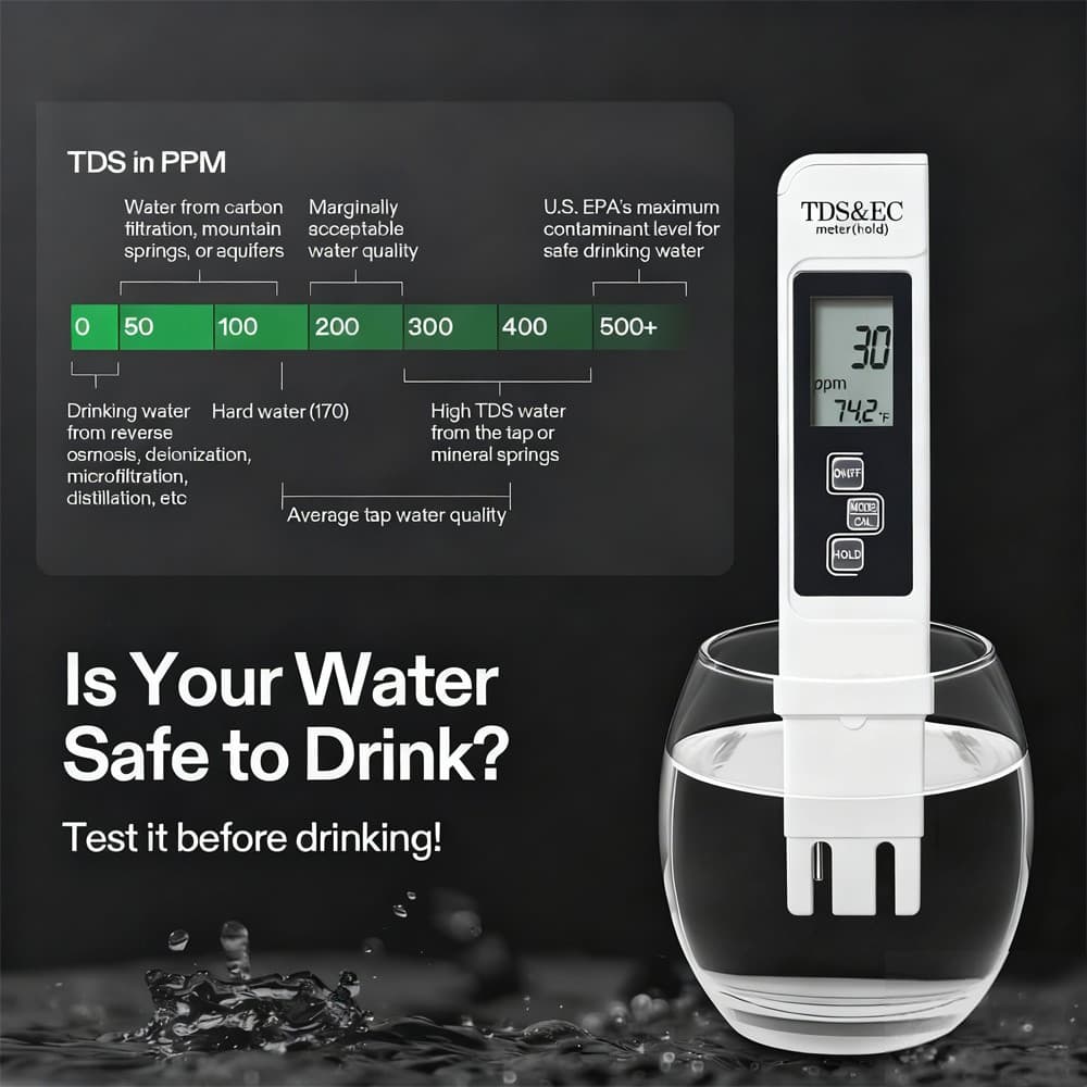 2025 All-Newest 4 in 1 TDS Meter Digital Water Tester  TDS EC Temperature Meter 3