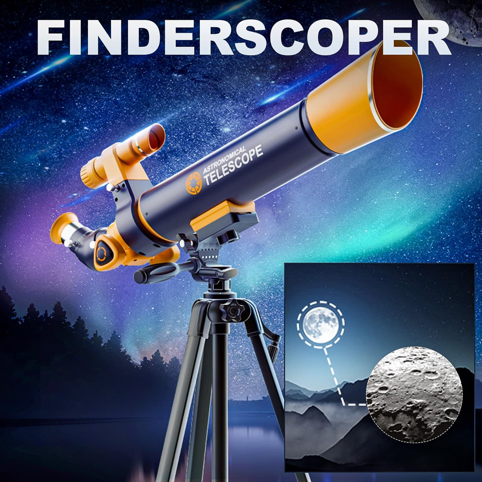 Telescope, Telescope for Adults High Powered Professional, 70mm Aperture 500m... 3
